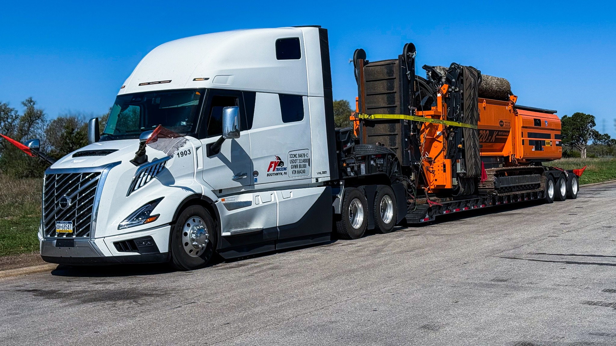 FY Trucking heavy equipment transportation